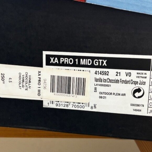 Women's Salomon XA PRO 1 MID GTX, W5.5 (US sizing), goretex high-tops - Picture 7 of 7